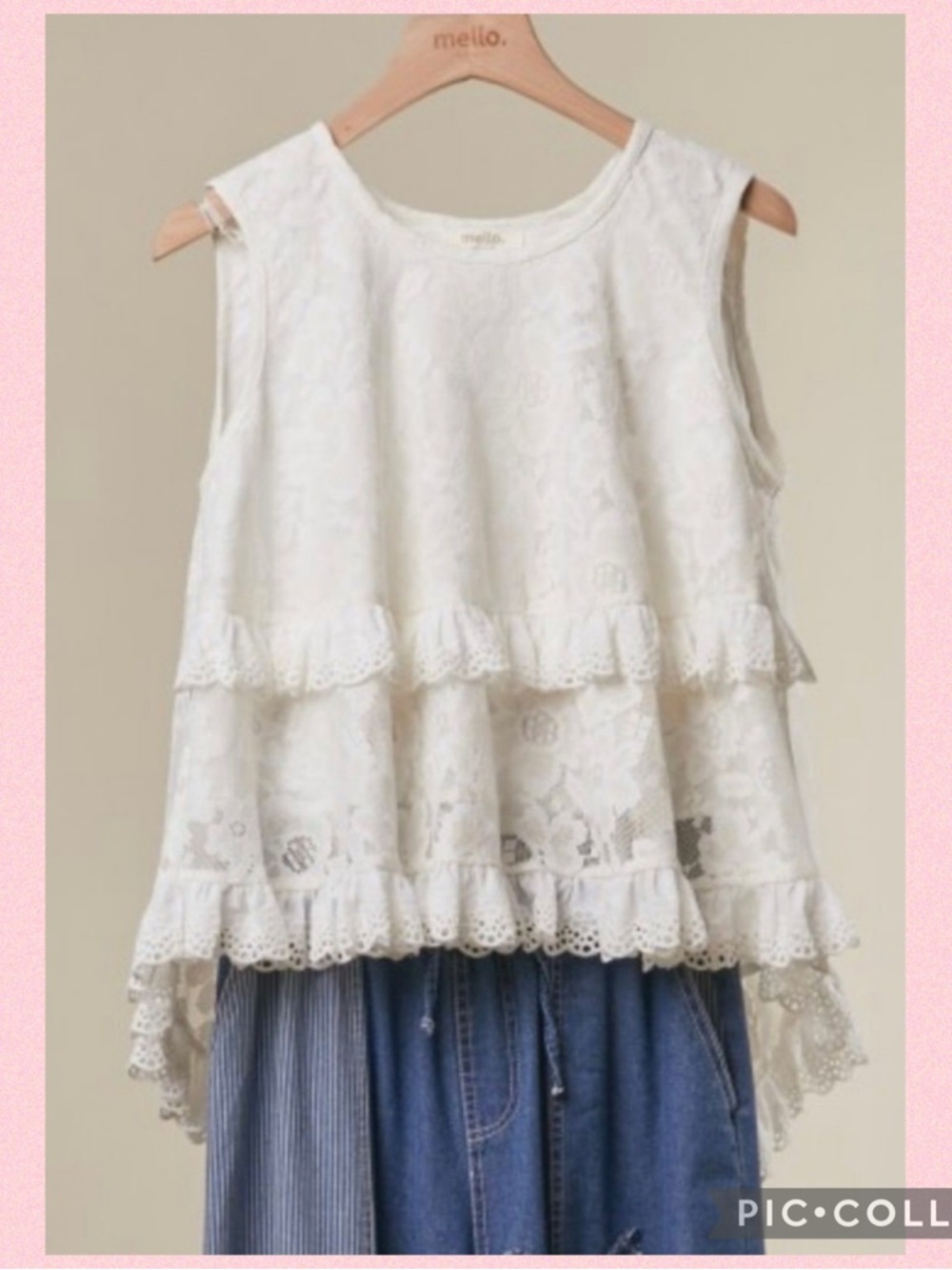 💖Tiered Lace High-Low Sleeveless Top💖